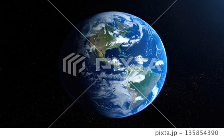 《AI画像》宇宙から見た地球 《AI画像》宇宙から見た地球 135854390