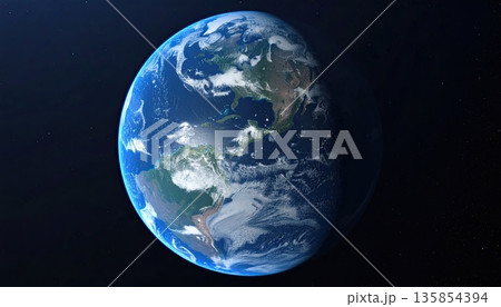 《AI画像》宇宙から見た地球 135854394