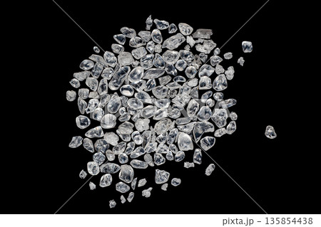 Rough white zircon gemstone Rough white zircon gemstone 135854438