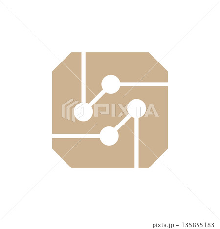 Chip technology icon vector illustration. 135855183
