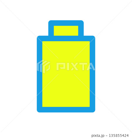 バッテリー残量なしのシンプルなアイコン 135855424