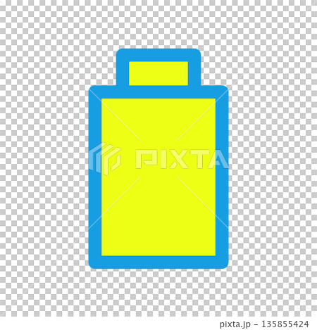 バッテリー残量なしのシンプルなアイコン 135855424