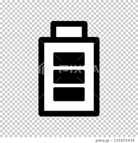 バッテリー満タンのアイコン 135855434