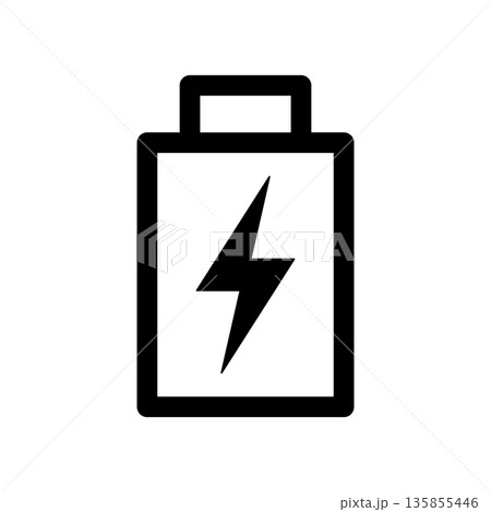 充電中のバッテリーアイコン 135855446