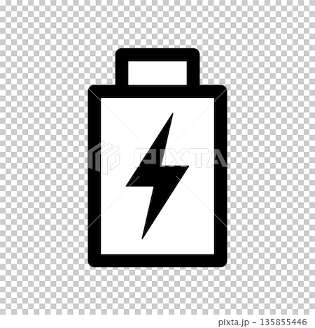 充電中のバッテリーアイコン 135855446