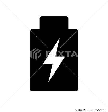 充電中のバッテリーアイコン 135855447