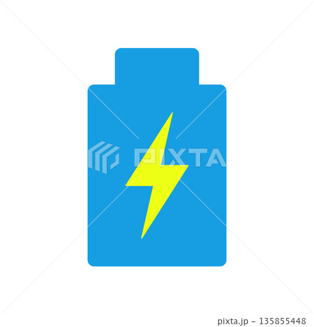充電中のバッテリーアイコン 135855448
