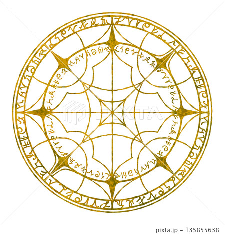 魔法陣（黄色） 135855638