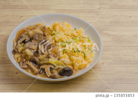 キノコの餡かけチャーハン 135855853