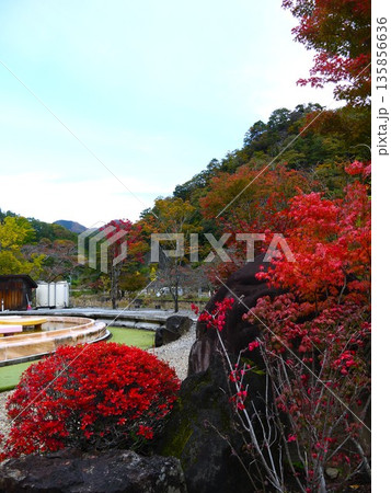 紅葉に包まれた昇仙峡 135856636