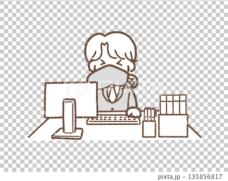 会社員　男性　くしゃみ 135856817