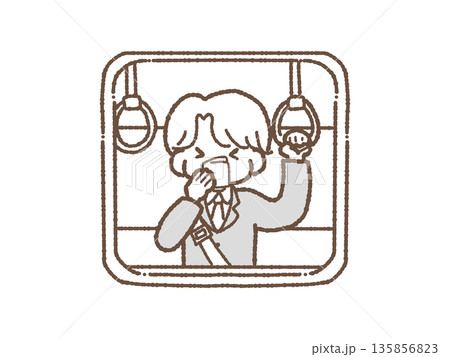 会社員　くしゃみ　男性 135856823