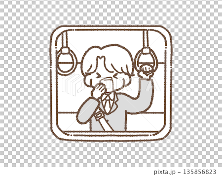 会社員　くしゃみ　男性 135856823