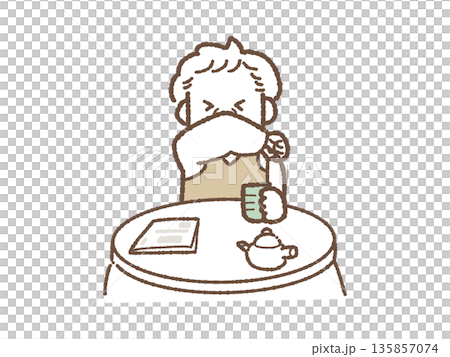 Senior sneezing Senior sneezing 135857074
