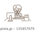 会社員　くしゃみ　男性 135857079