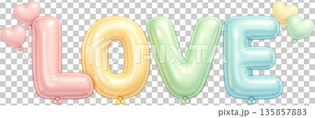 可愛的氣球插畫 愛 135857883