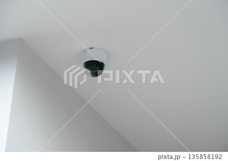 ドーム型の防犯カメラ 135858192