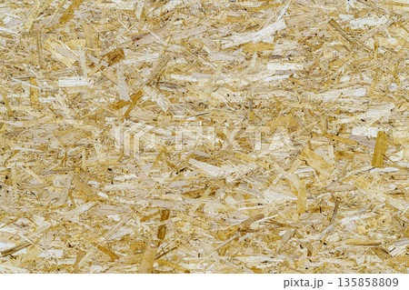 OSB Wood Texture Background with Compressed Strand Pattern. High quality photo 135858809