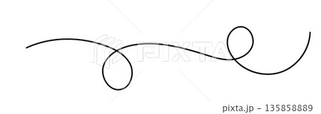 Doodle isolated vector line, simple hand drawn illustration 135858889