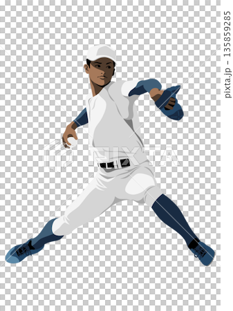 高校野球「ピッチャー」 135859285