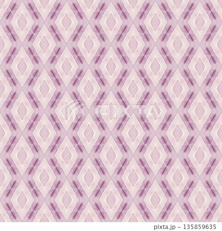 Abstract watercolor geometrical background, retro style seamless pattern in beige and purple tones 135859635