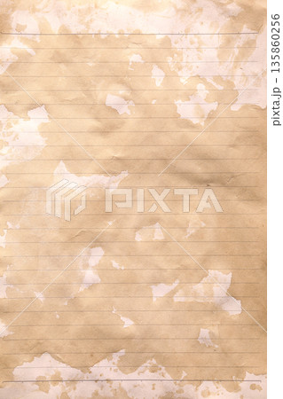 Old notebook paper with brown stains Old notebook paper with brown stains 135860256