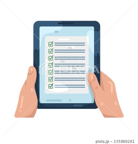 Illustration of online survey Illustration of online survey 135860281