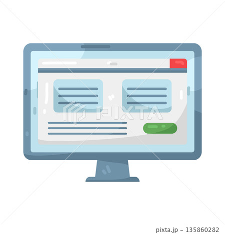 Illustration of Online survey Illustration of Online survey 135860282