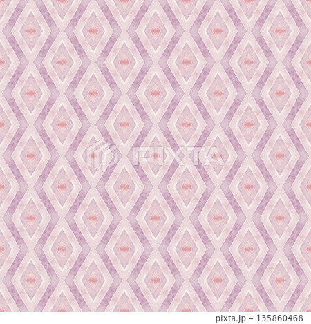 Abstract watercolor geometrical background, retro style seamless pattern in beige and purple tones 135860468
