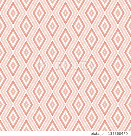 Abstract watercolor geometrical background, retro style seamless pattern in beige and purple tones 135860470