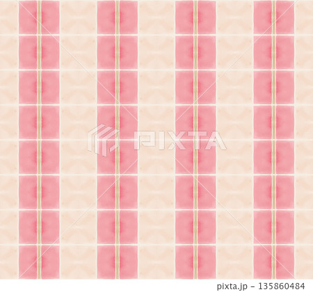 Abstract watercolor geometrical background, retro style seamless pattern in beige and pink tones Abstract watercolor geometrical background, retro style seamless pattern in beige and pink tones 135860484