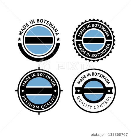 National flag of the Republic of Botswana 135860767