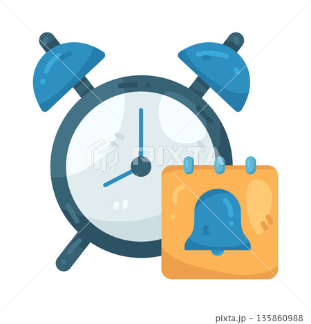 Illustration of alarm Illustration of alarm 135860988