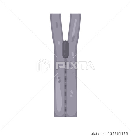 Illustration of zipper 135861176
