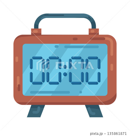 Illustration of digital clock 135861871