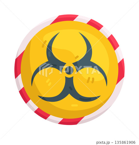 Illustration of biohazard sign 135861906