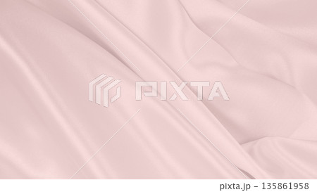 Smooth elegant pink silk or satin texture as wedding background. Luxurious background design Smooth elegant pink silk or satin texture as wedding background. Luxurious background design 135861958