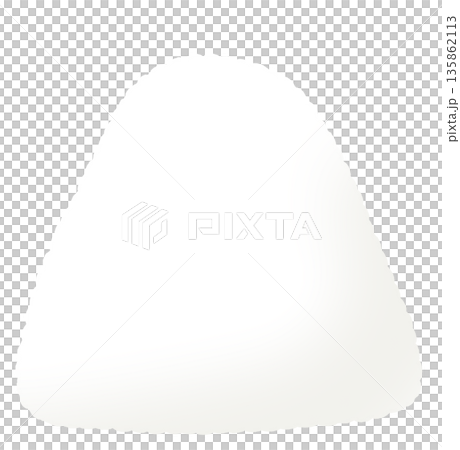 Simple pure rice onigiri icon with rice texture 135862113