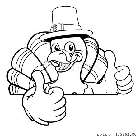 Turkey Thanksgiving Cartoon Bird Christmas Mascot 135862286