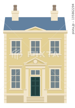 House Old Vintage City Building Illustration 135862294