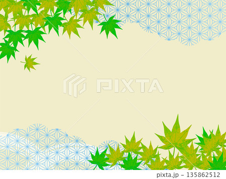 紅葉風夏風景背景素材 135862512