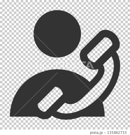 Telephone call icon (simple, line drawing, monochrome) Telephone call icon (simple, line drawing, monochrome) 135862733