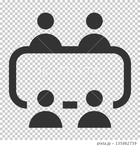 Meeting icon (simple, line drawing, monochrome) Meeting icon (simple, line drawing, monochrome) 135862739