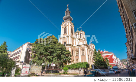 Serb Orthodox Cathedral in Sarajevo timelapse hyperlapse Serb Orthodox Cathedral in Sarajevo timelapse hyperlapse 135863033