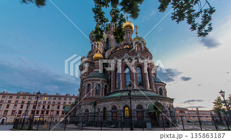 Church of the Savior on Spilled Blood night to day timelapse hyperlapse. Church of the Savior on Spilled Blood night to day timelapse hyperlapse. 135863187