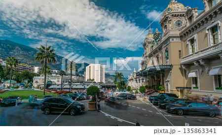 Grand Casino in Monte Carlo timelapse, Monaco. historical building Grand Casino in Monte Carlo timelapse, Monaco. historical building 135863341