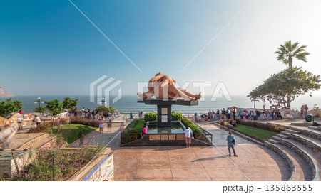 El Parque del Amor or Love park timelapse hyperlapse in Miraflores, Lima, Peru. 135863555