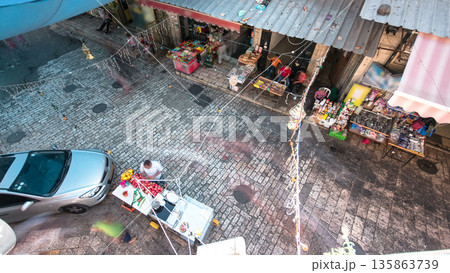 The colorful souk in the old city of Jerusalem Israel timelapse The colorful souk in the old city of Jerusalem Israel timelapse 135863739