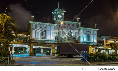 Outside Central Ferry Pier on Hong Kong Island night timelapse hyperlapse Outside Central Ferry Pier on Hong Kong Island night timelapse hyperlapse 135863889