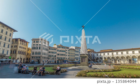Public Square of Santa Maria Novella timelapse hyperlapse - one of the more important public squares in Florence. Public Square of Santa Maria Novella timelapse hyperlapse - one of the more important public squares in Florence. 135864044
